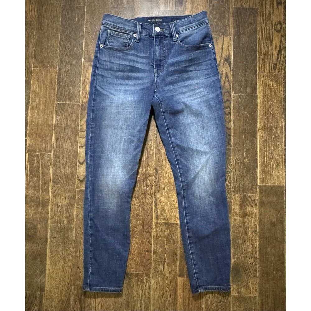 Lucky Brand Blue Jeans Women's Size 6/28 Mid Rise Crop Ava Skinny Stretch Denim